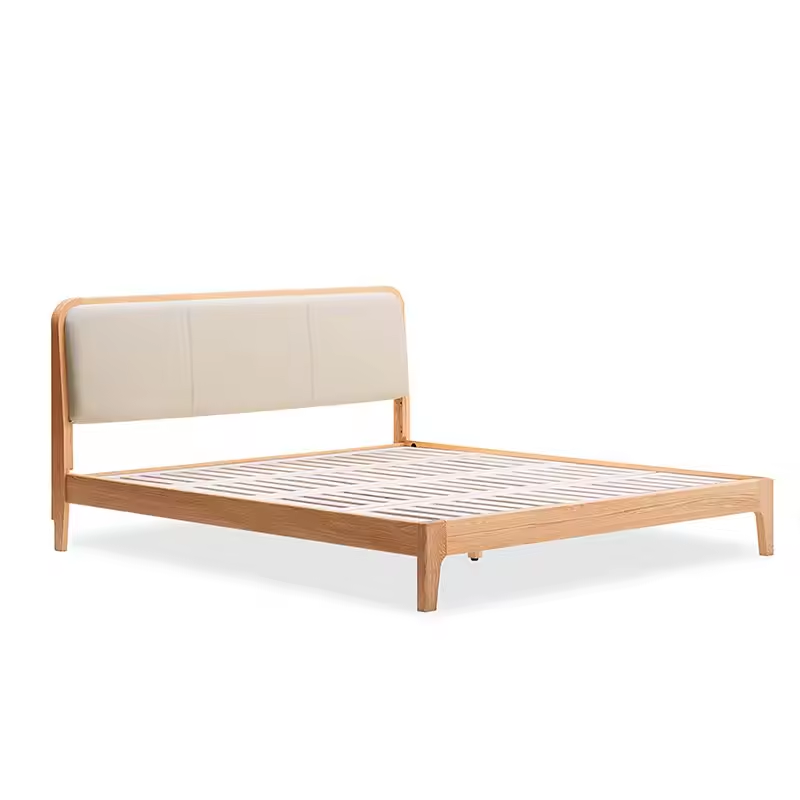 Solid Wood Upholstered Bed