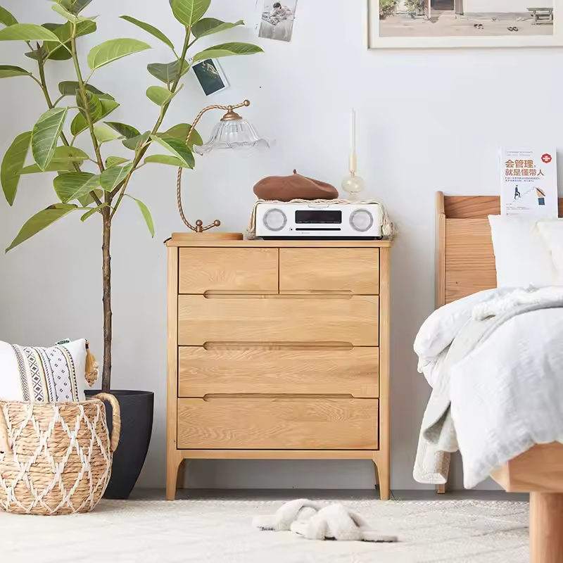 Classic Oak Dresser With Four- Drawer