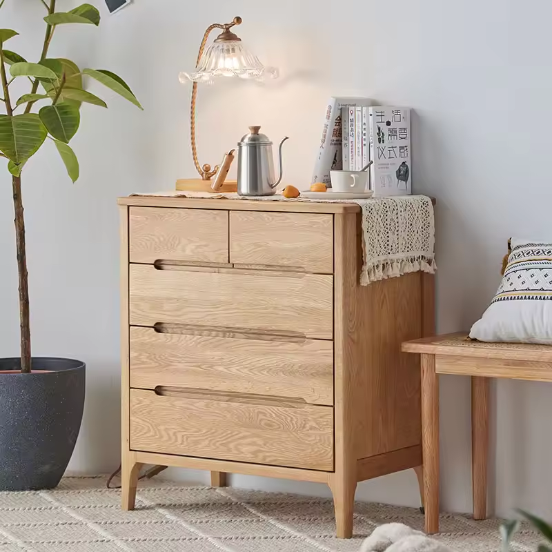 Classic Oak Dresser With Four- Drawer