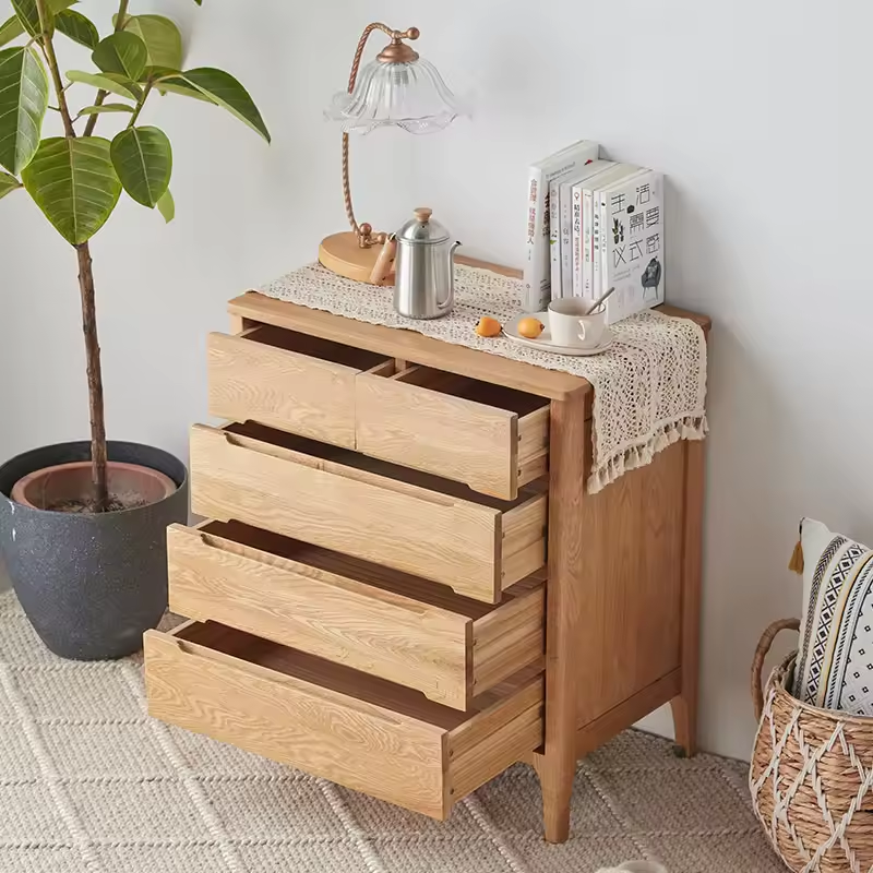 Classic Oak Dresser With Four- Drawer