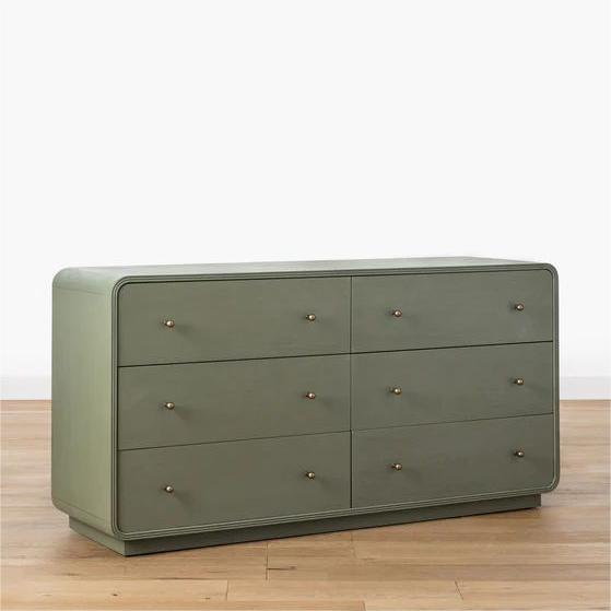 Acacia Wood Dresser With Laurel Green Finish