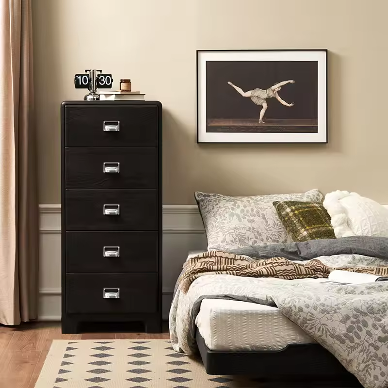 Acacia Wood Dresser With Black Oiled Finish