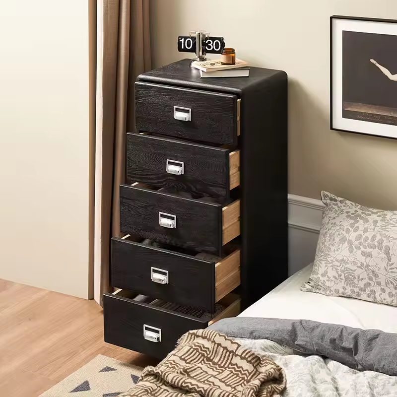 Acacia Wood Dresser With Black Oiled Finish