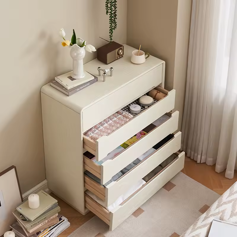 Solid Wood Dresser With Whitewash Finish