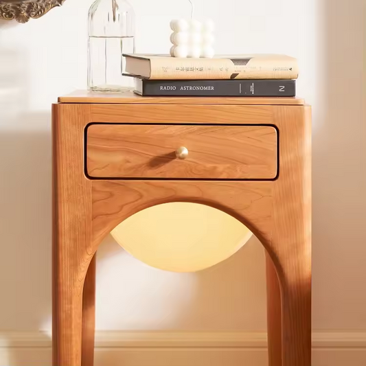 Elegant Cherry Wood Nightstand