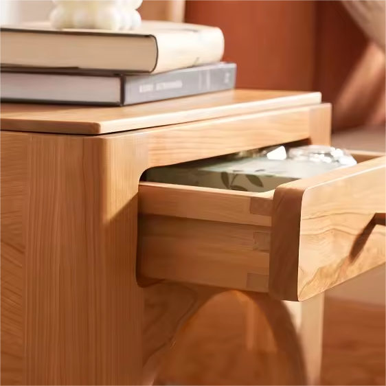 Elegant Cherry Wood Nightstand