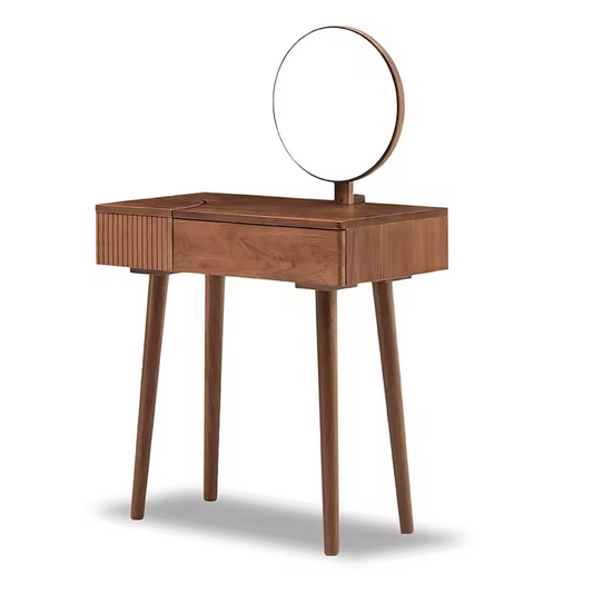 Black Walnut Wood  Dressing Table With Mirror