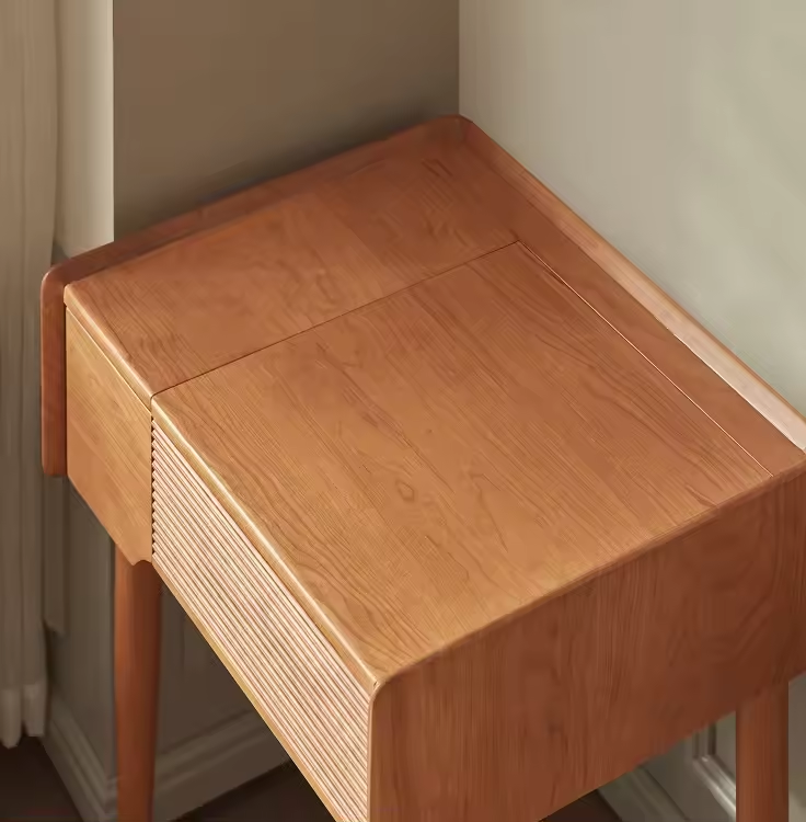 Cherry Wood Dressing Table With Mirror