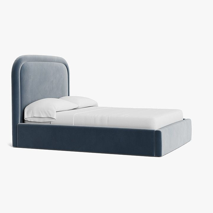 Blue Harbor Velvet Upholstered Bed